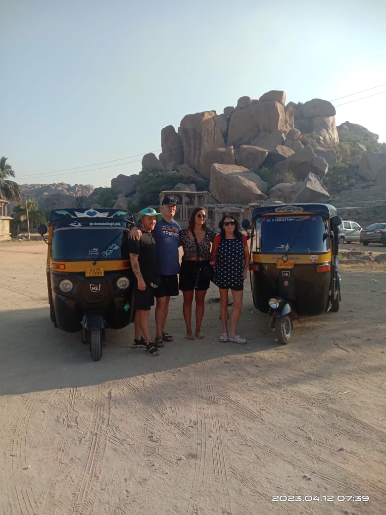 At the Ancient Boulders 🪨 — Rock Shiva Hampi Tours